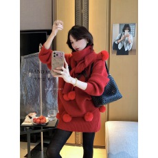 批发毛球针织三件套