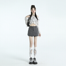 批发实拍~学院风假两件西装半身裙女秋<b class='q'>冬</b>新款设计感小众裙裤a字短裙子