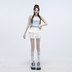 批发实拍~26 trend｜甜美蕾丝拼接蛋糕短裙新款芭蕾风防走光蓬蓬短裙