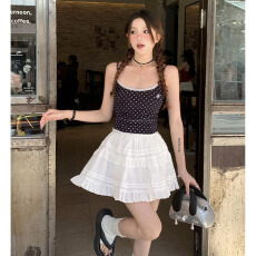 批发实拍~2026年春<b class='q'>夏</b>新款韩版百搭高腰松紧腰ins褶皱蛋糕裙休闲短裙子