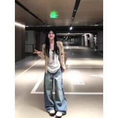 批发初秋韩系v领毛衣外套女薄款2025新款春秋季<b class='q'>长袖</b>chic针织开衫上衣