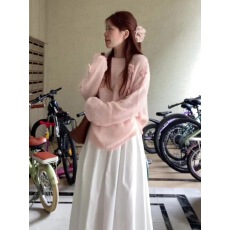 批发法式立体花朵粉色长袖冰丝<b class='q'>针织</b>衫女夏季薄款外搭微透防晒<b class='q'>罩衫</b>上衣