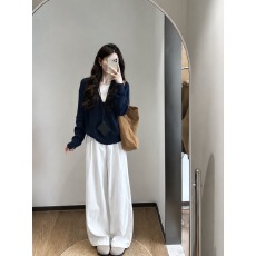 批发松弛感宽松上衣休闲阔腿<b class='q'>裤</b><b class='q'>两件套</b>女2026秋季新款高级感穿搭一整套