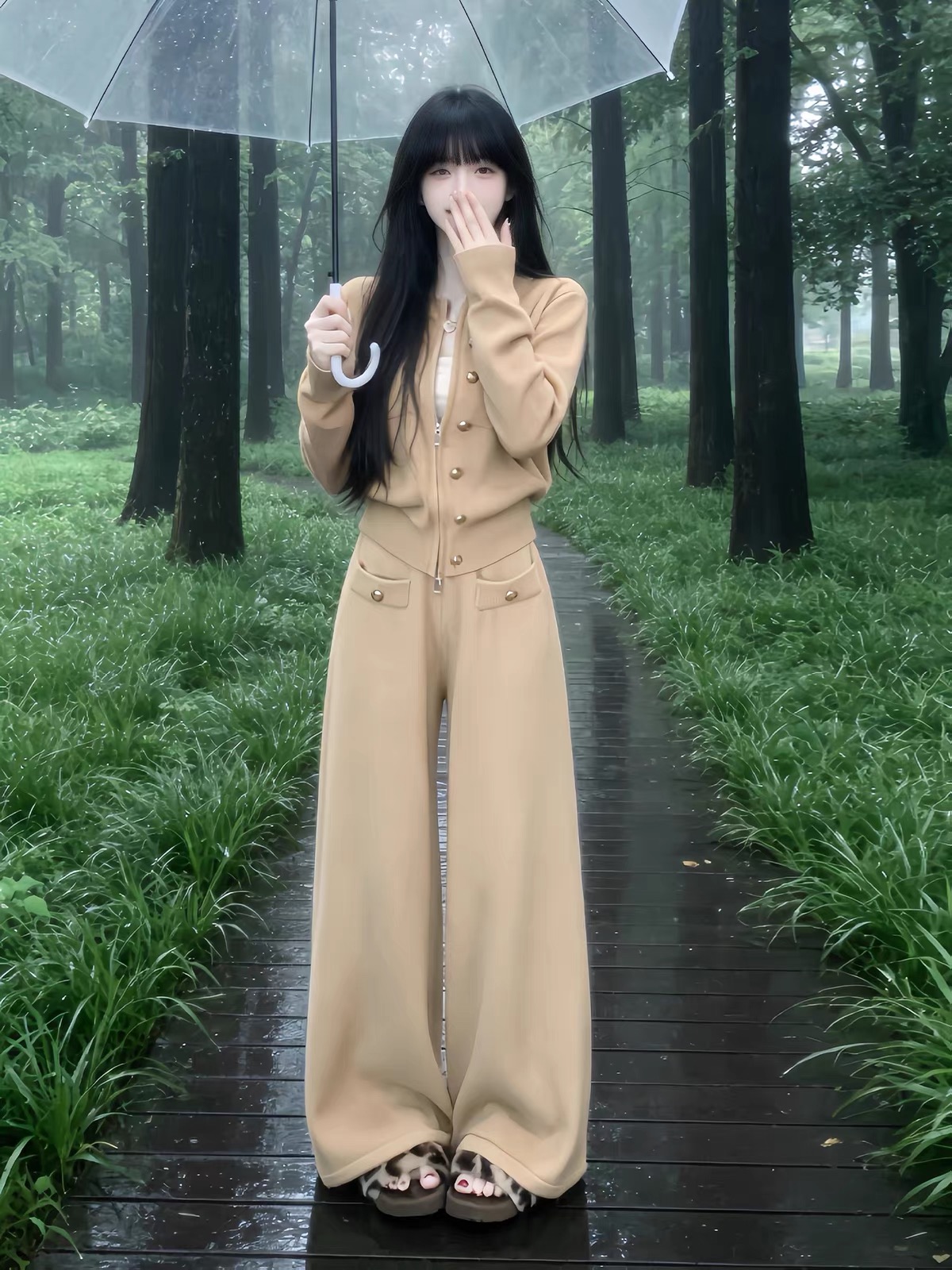 BY35753# 复古小香风简约韩系穿搭两件套女新款秋季独特漂亮氛围感套装 服裝批發女裝批發服飾貨源