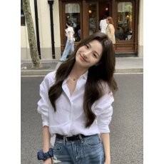 批发白色棉麻防晒衬衫女2026春夏新款慵懒宽松长袖亚麻空调衫衬衣上衣