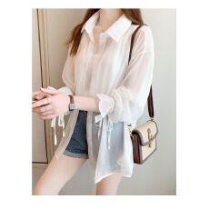 批发超仙防晒衣<b class='q'>女</b>夏季防紫外线透气冰丝雪纺开衫外套2026年新款薄衬衫