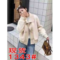 批发欧货羊羔毛<b class='q'>外套</b>女2025冬季新款韩版宽松显瘦时尚翻领长袖短款上衣