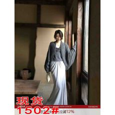 批发新中式<b class='q'>蝙蝠</b>袖针织开衫羊毛花边吊带背心天丝垂感半裙套装