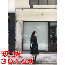 批发neurcz 褶皱半高领显瘦长袖<b class='q'>上衣</b>女秋季<b class='q'>网纱</b>拼接打底衫氛围感内搭