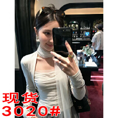 批发hoomiyao浪漫芭蕾 韩系修身正肩<b class='q'>网纱</b>丝巾长袖T恤送围巾小衫<b class='q'>上衣</b>