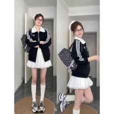 批发原版做法#刺绣#拉杠#纯棉华棉复合270克  开衫<b class='q'>卫衣</b>外套<b class='q'>女</b>