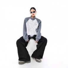 批发纯棉水印华棉纯棉复牛奶丝270克 美式<b class='q'>开衫</b>外套女新款宽松运动<b class='q'>卫衣</b>