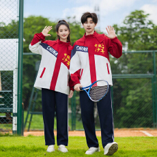 批发新款-中国少年冲锋衣外套班服校服运动三件套秋<b class='q'>冬</b>季学生套装