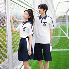 批发已出货----实拍<b class='q'>新款</b>----班服运动POLO短袖T恤短裙短裤套装校服