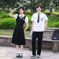 批发新款有货--欢迎砸单--班服学生学院风夏季<b class='q'>演出服</b>假两件连衣裙