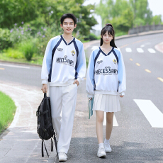 批发已出货-新款实拍--长袖卫衣潮流印花学院风套装学生班服校服