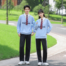 批发已出货-新款实拍--长袖卫衣潮流印花运动套装学生班服校服
