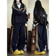 批发胖mm<b class='q'>大码</b>秋季时尚宽松显瘦<b class='q'>运动服</b>套装女韩版休闲跑步两件套300斤