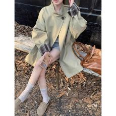 批发卡其色风衣女中长款小个子2025新款秋季英伦风高级感韩系爆款外套