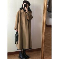 批发毛呢外套女2023年<b class='q'>秋</b>冬装新款复古呢子大衣赫本风小个子韩系中长款