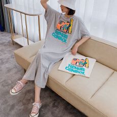 批发2026新款跨境睡裙女夏季短袖大码200斤胖mm宽松<b class='q'>孕妇</b><b class='q'>连衣裙</b>可外穿