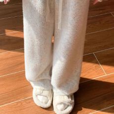 批发20263新款高腰垂感休闲糯米<b class='q'>裤</b>女秋冬加绒韩系慵懒宽松百搭直筒<b class='q'>裤</b>