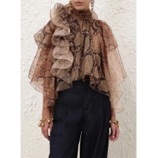 批发柚子mm2025年冬季法式复古<b class='q'>气质</b>高级感重工多层拼接欧根纱设计<b class='q'>衬衫</b>