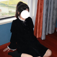 批发黑色百搭款超火流行女生<b class='q'>连衣裙</b>大码女装长袖秋冬款裙子高级感女装