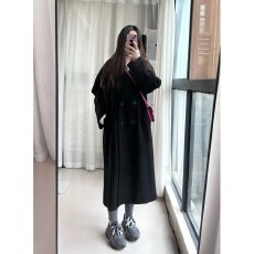 批发高级感毛呢外套<b class='q'>女</b>2025新款秋冬季韩版小个子中长款呢子大衣加厚衫