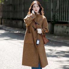 批发2025新款独特超好看呢子<b class='q'>大</b>衣女入冬毛呢外套保暖款秋冬直简型上衣