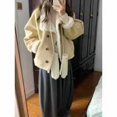 批发超好看皮毛一体外套女<b class='q'>秋</b>冬新款小个子洋气时髦夹克上衣2026款上衣