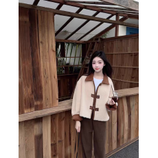 批发新款小个子两面穿皮毛一体宽松型开衫款加厚保暖舒适<b class='q'>秋</b>冬女生上衣