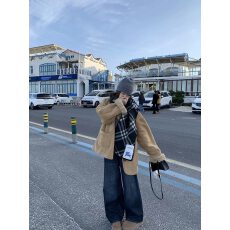 批发皮毛一体羊羔毛外套女冬季<b class='q'>新款</b>美拉德宽松两面穿毛绒加厚保暖大衣