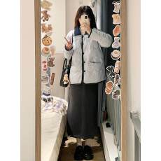 批发时髦设计保暖棉服外套女慵懒风2026新品常规款长袖高级感无帽上衣