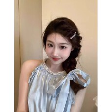 批发2026款千金风气质高端精致挂脖领仙女裙超好看女生款春夏装A字裙