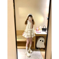 批发女夏季温柔小香风生日公主收腰蛋糕蓬蓬裙子巨好看感挂脖女<b class='q'>连衣裙</b>