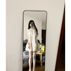 批发2026精致挂脖领设计<b class='q'>仙女</b>裙超好看女生款春夏装绝美蓝色A字短裙子