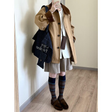 批发卡其色中长款风衣<b class='q'>外套</b>女2026新款巨好看的今年流行爆款小个子上衣