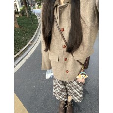 批发小个子韩系毛呢短款<b class='q'>大衣</b>女冬季2026新款早秋高级感加厚<b class='q'>外套</b>超好看