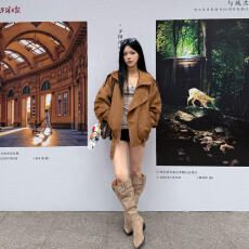 批发2026<b class='q'>春</b>季新款工装皮夹克上衣美拉德复古咖色麂皮机车服减龄款女装