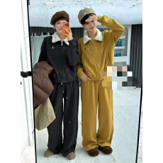 批发秋冬新款时尚休闲运动套<b class='q'>装</b><b class='q'>女</b>加绒卫衣外套阔腿裤<b class='q'>两件</b>套潮