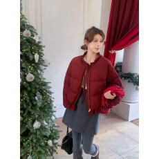 批发欧货<b class='q'>羽绒服</b>短外套<b class='q'>女</b>冬季2025新款保暖白鸭绒面包服上衣