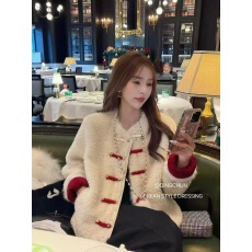 批发水貂拼接盘扣新中式皮毛一体<b class='q'>外套女</b>2025冬季新款时尚百搭保暖上衣