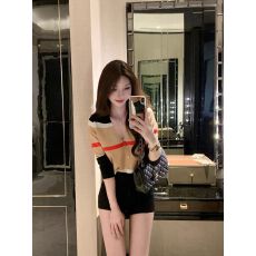 批发老钱风条纹撞色针织开衫女2025新款<b class='q'>秋装</b>修身短款小衫长袖上衣外搭