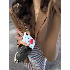 批发秋冬新款女装法式针织条纹吊带连衣裙子高级感打底内搭长裙