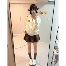 批发现货美式复古刺绣恶魔豹纹贴布连帽开衫拉链2025秋季卫衣潮#2236