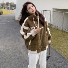 批发现货棒球服开衫卫衣外套女加绒冬季<b class='q'>新款</b>高级感运动休闲上衣#2216