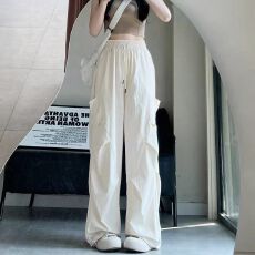 批发现货工装裤女夏2026新款高腰宽松直筒美式休闲<b class='q'>百搭</b><b class='q'>运动</b>裤潮#2228