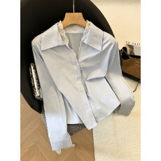 批发<b class='q'>实拍</b>法式蕾丝拼接长袖<b class='q'>衬衫</b>女秋季新款韩系小众<b class='q'>衬衣</b>高级感气质上衣