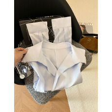 批发<b class='q'>实拍</b>设计感不规则收腰显瘦长袖<b class='q'>衬衫</b>女2025新款秋季气质翻领<b class='q'>衬衣</b>潮